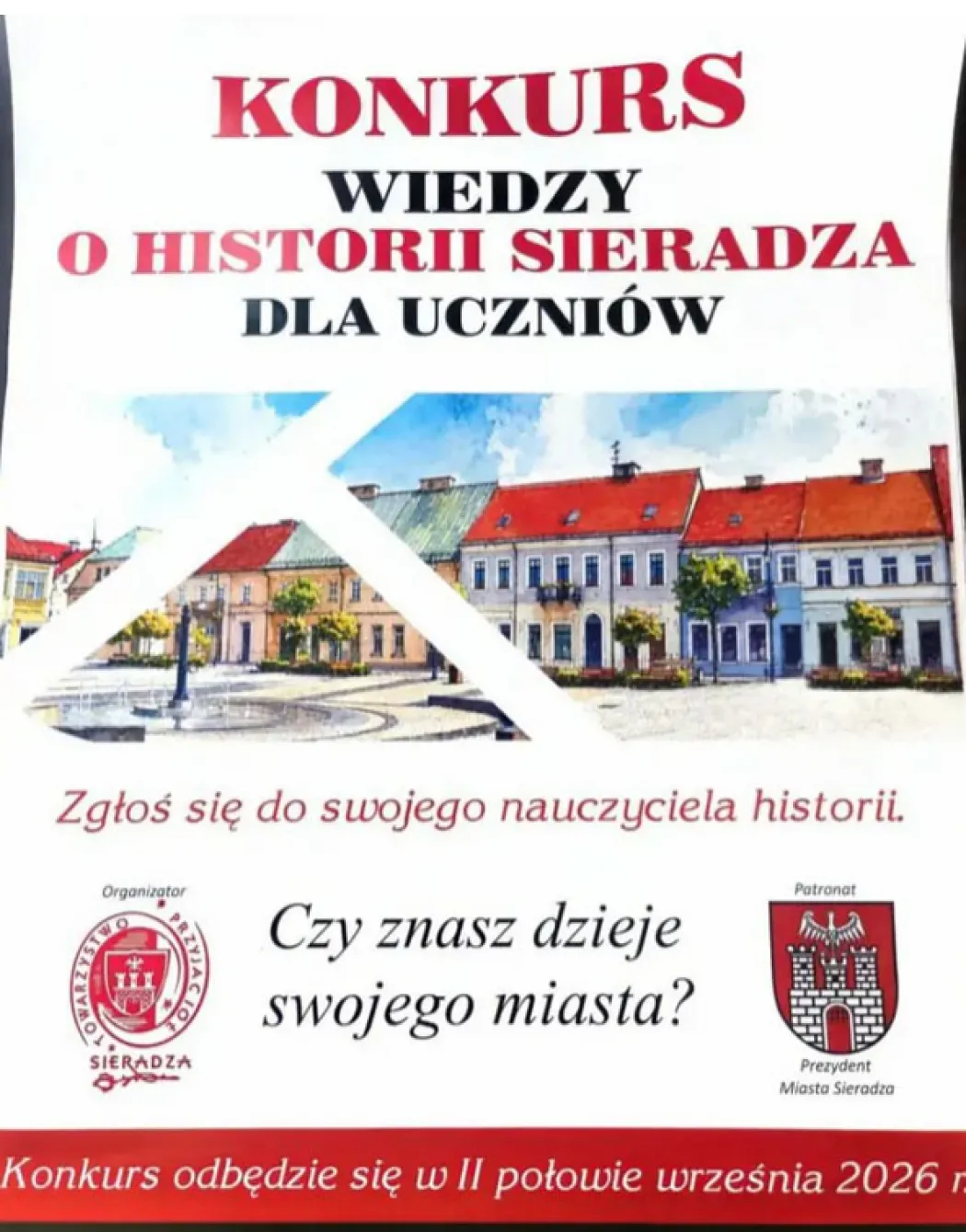 KONKURS WIEDZY O HISTORII SIERADZA